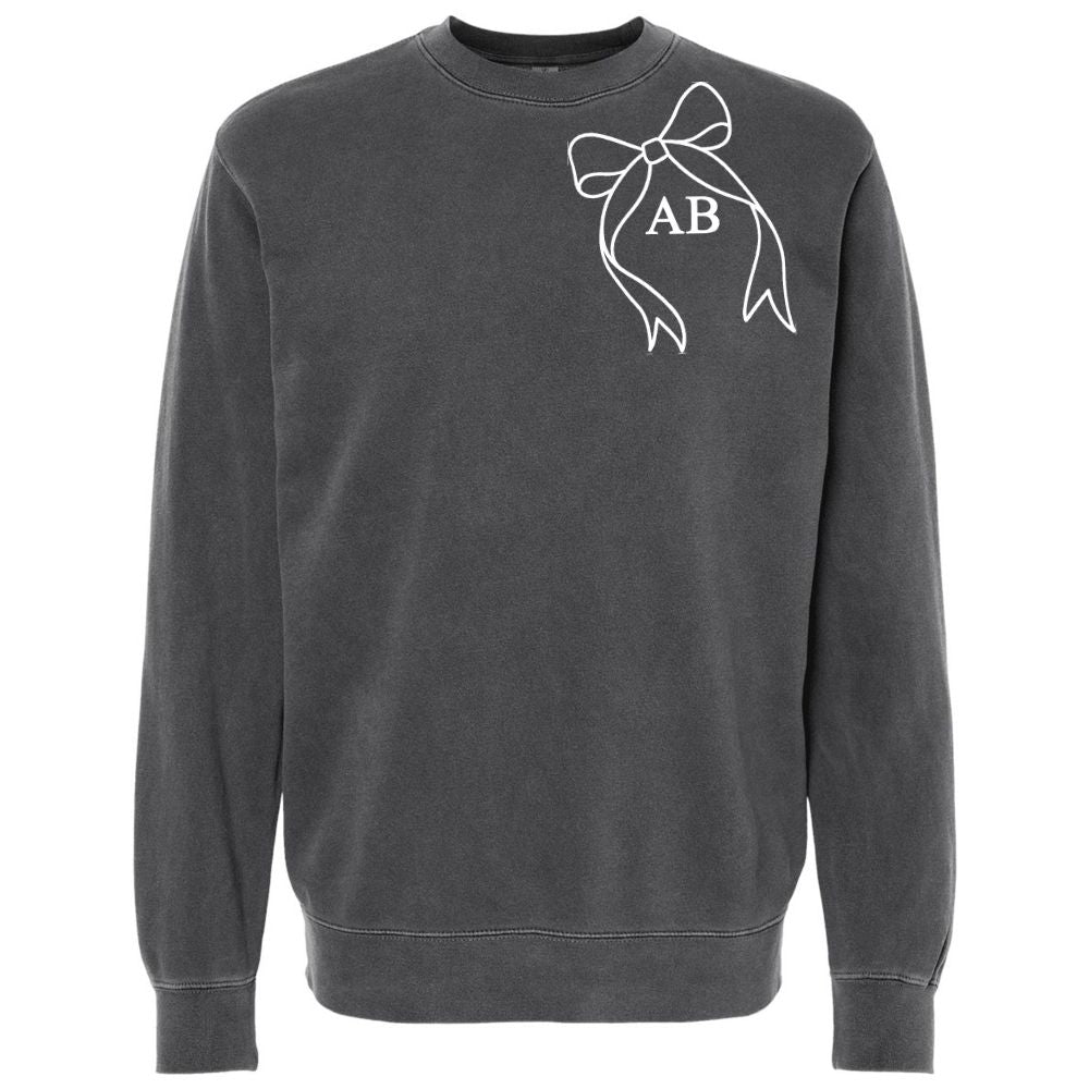 Initialed 'Big Bow' Cozy Crew - United Monograms