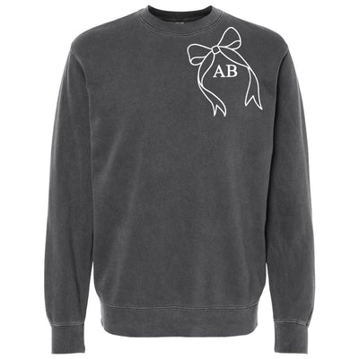 Initialed 'Big Bow' Cozy Crew - United Monograms