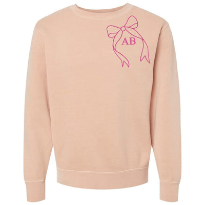 Initialed 'Big Bow' Cozy Crew - United Monograms