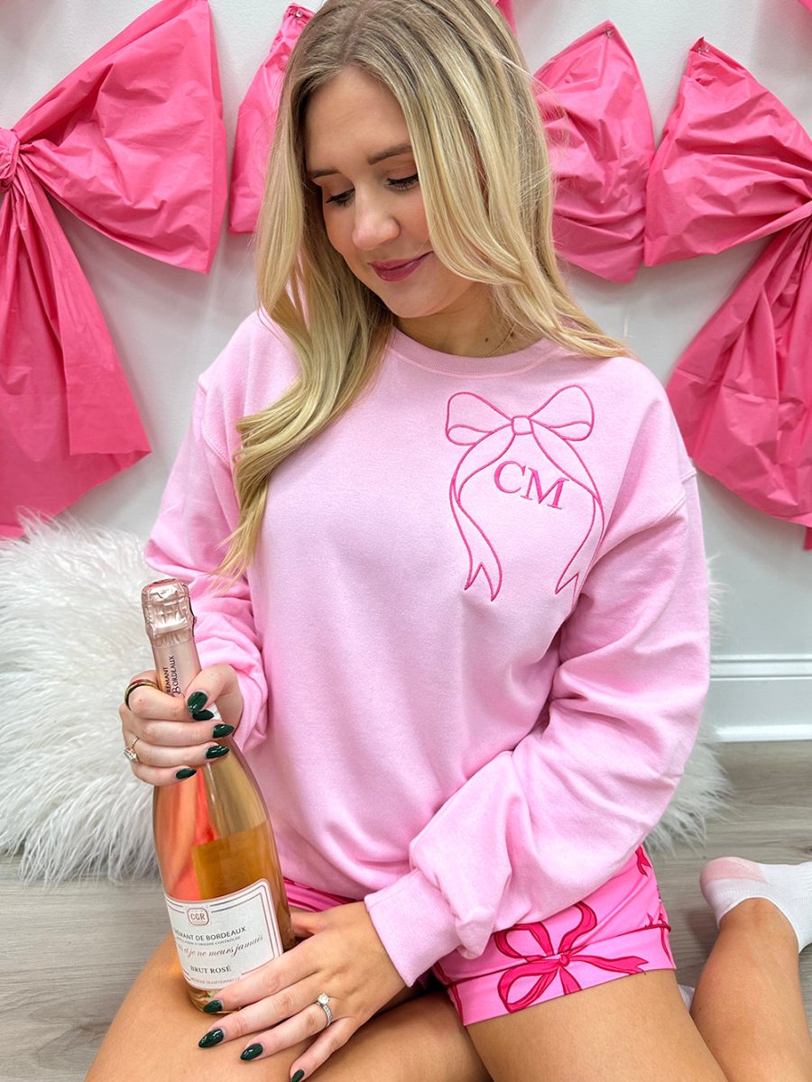 Initialed 'Big Bow' Crewneck Sweatshirt - United Monograms