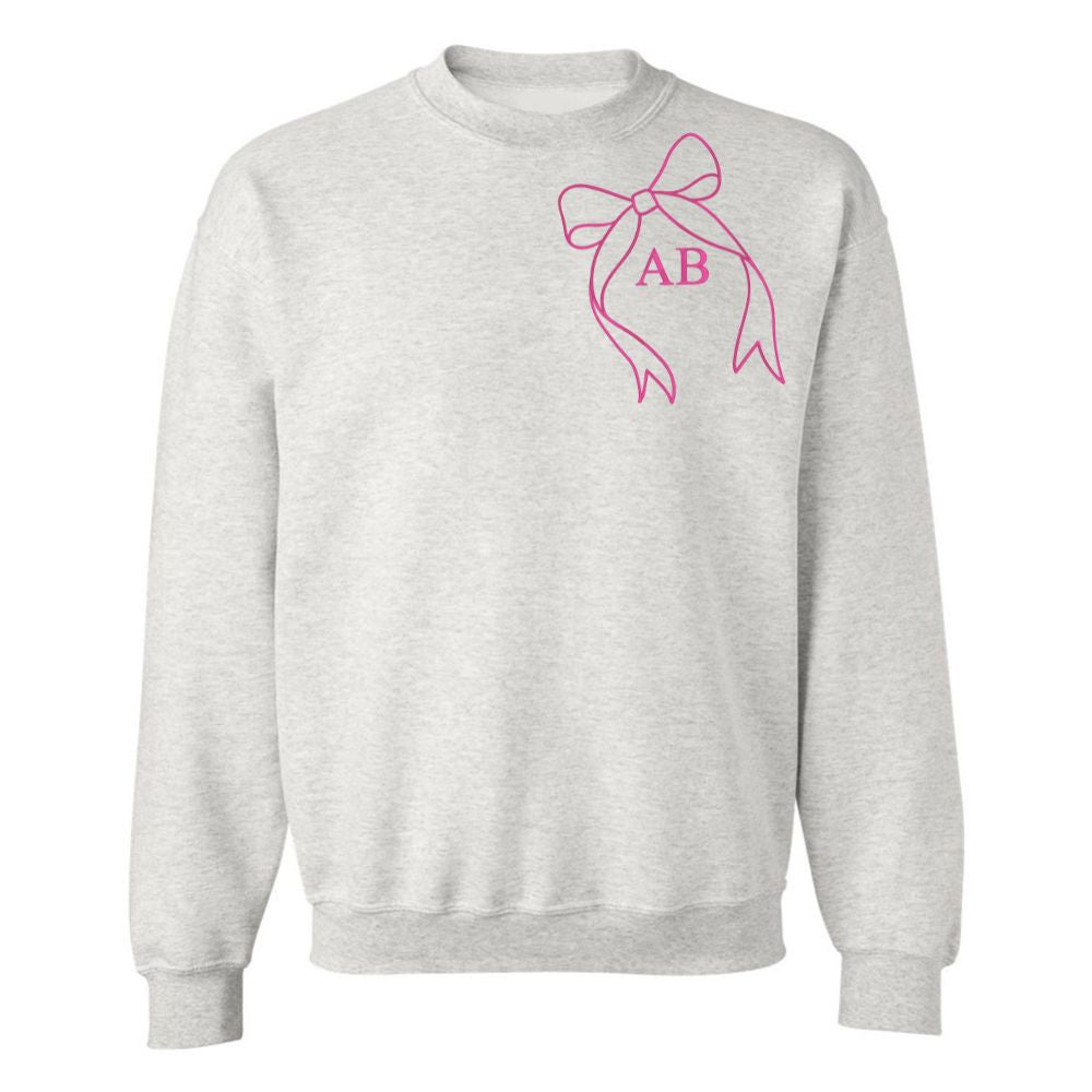 Initialed 'Big Bow' Crewneck Sweatshirt - United Monograms