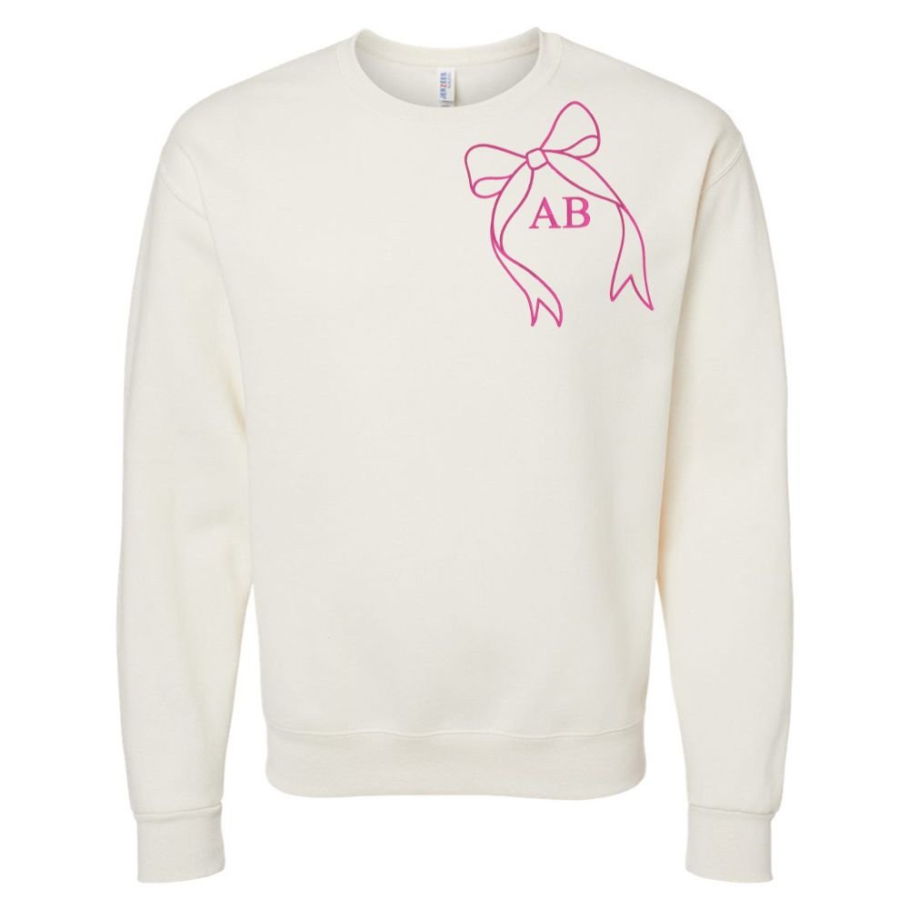 Initialed 'Big Bow' Crewneck Sweatshirt - United Monograms