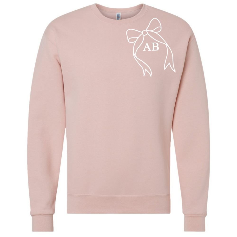 Initialed 'Big Bow' Crewneck Sweatshirt - United Monograms