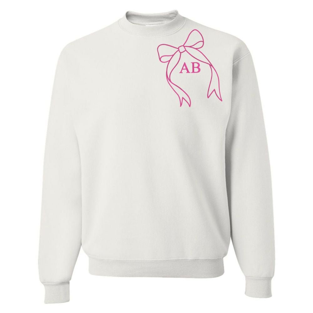 Initialed 'Big Bow' Crewneck Sweatshirt - United Monograms