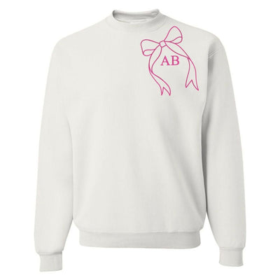 Initialed 'Big Bow' Crewneck Sweatshirt - United Monograms