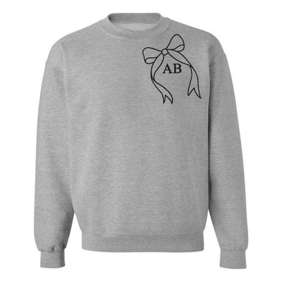 Initialed 'Big Bow' Crewneck Sweatshirt - United Monograms