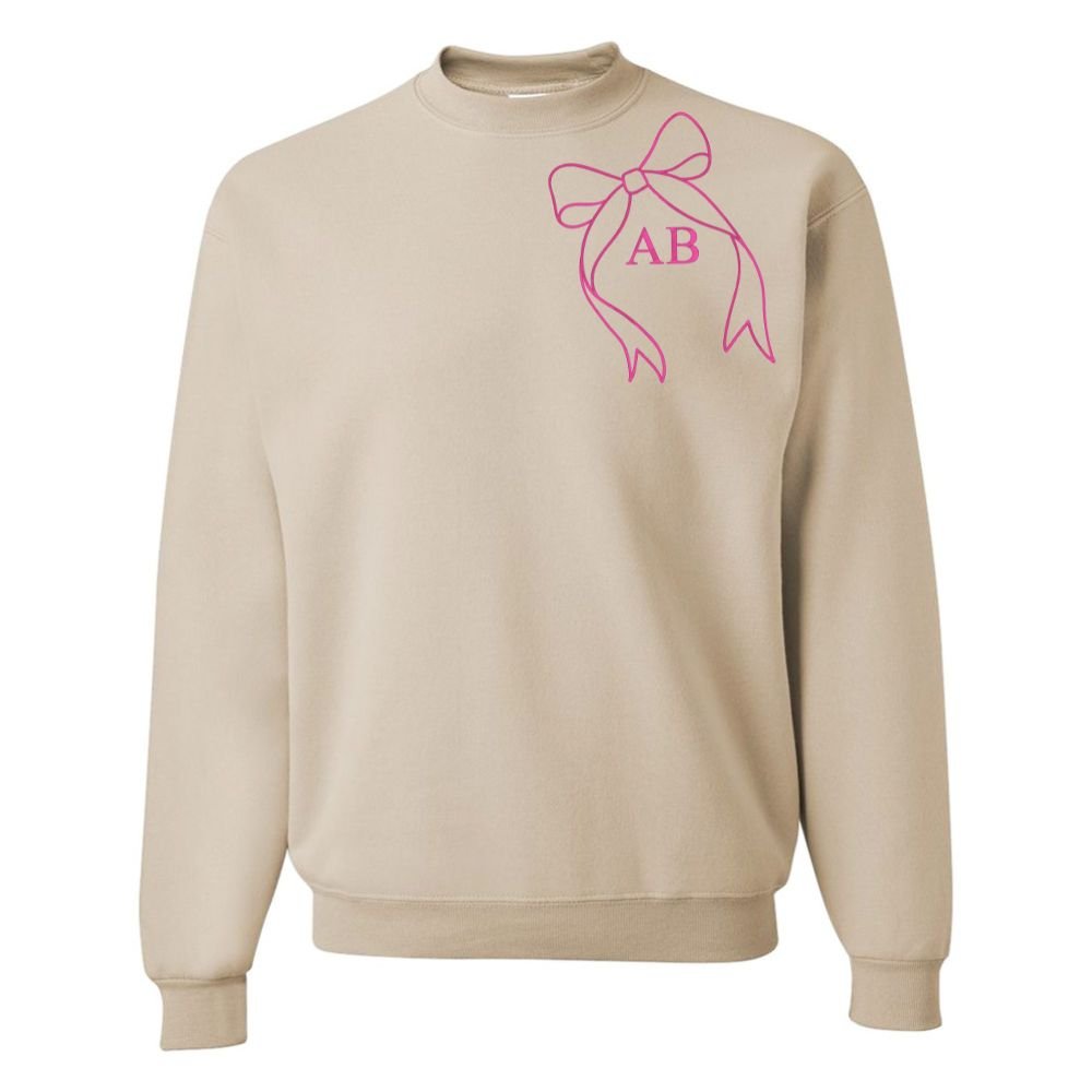 Initialed 'Big Bow' Crewneck Sweatshirt - United Monograms