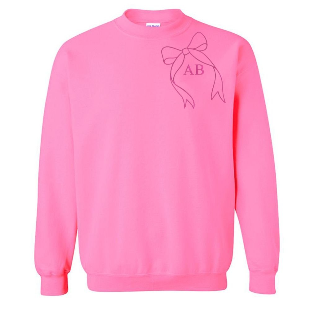 Initialed 'Big Bow' Crewneck Sweatshirt - United Monograms