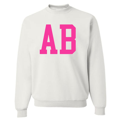 Initialed Big Print Crewneck Sweatshirt - United Monograms