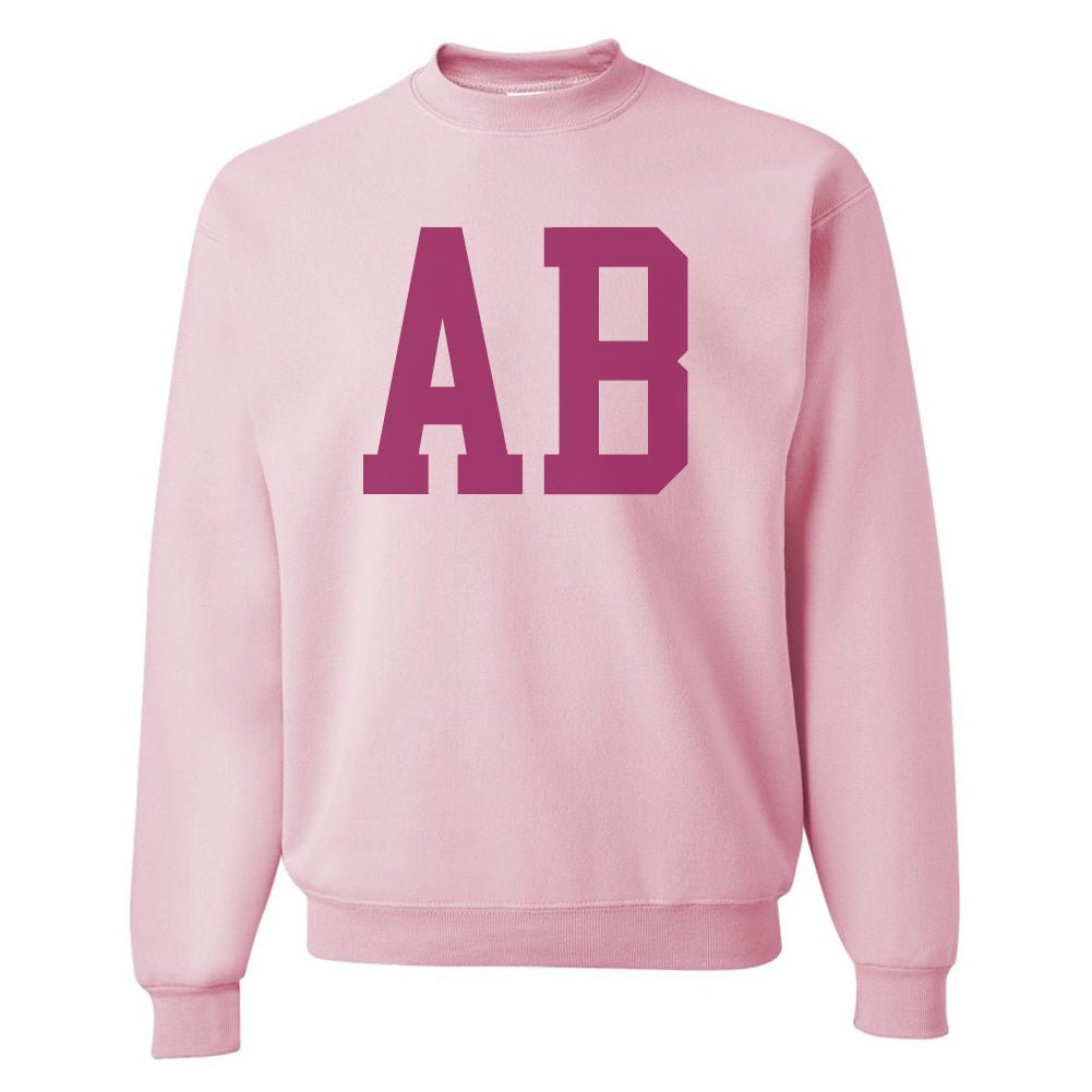 Initialed Big Print Crewneck Sweatshirt - United Monograms