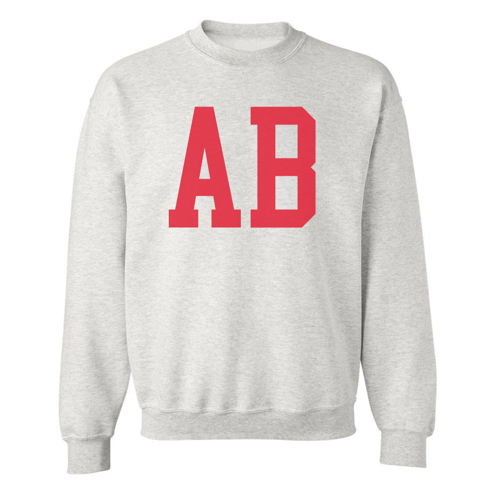 Initialed Big Print Crewneck Sweatshirt - United Monograms