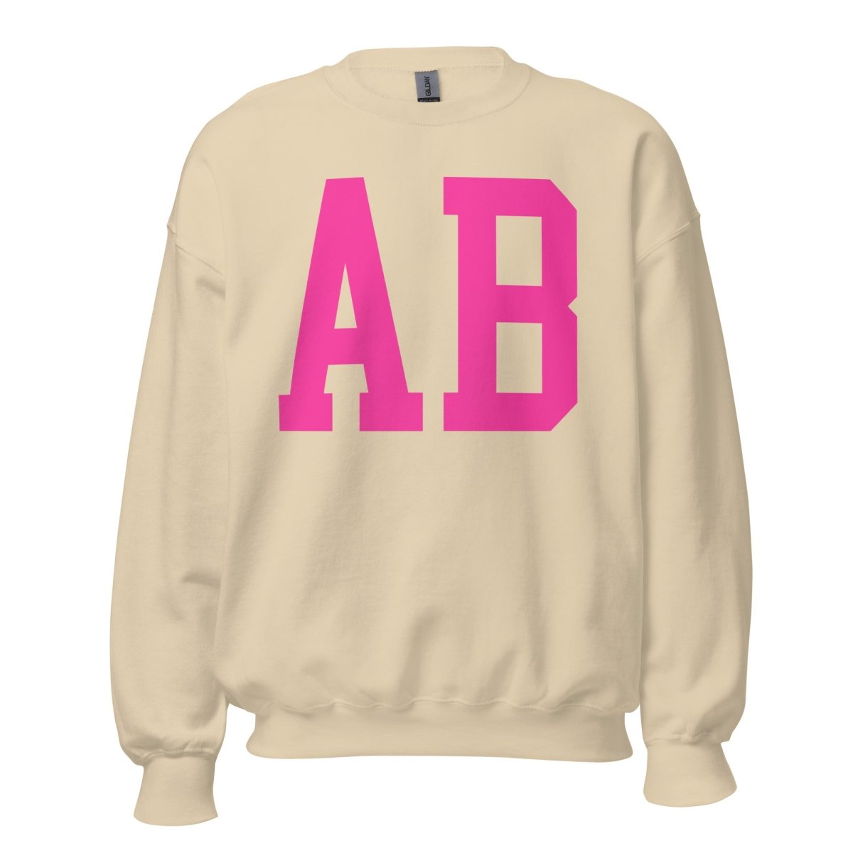 Initialed Big Print Crewneck Sweatshirt - United Monograms