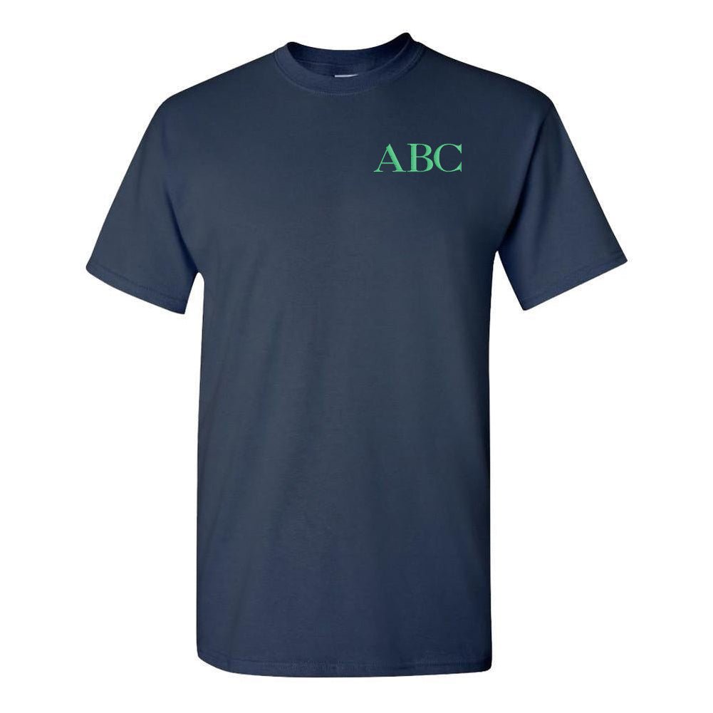 Initialed Block Letters Basic T-Shirt - United Monograms