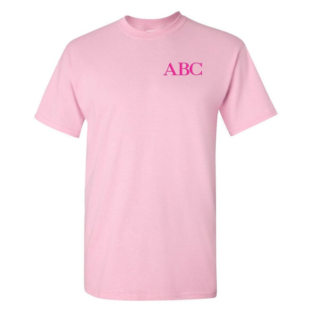 Initialed Block Letters Basic T-Shirt - United Monograms