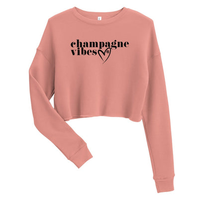 Initialed 'Champagne Vibes' Women's Cropped Sweatshirt - United Monograms