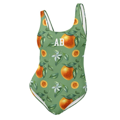 Initialed 'Citrus Bloom' One-Piece Swimsuit - United Monograms