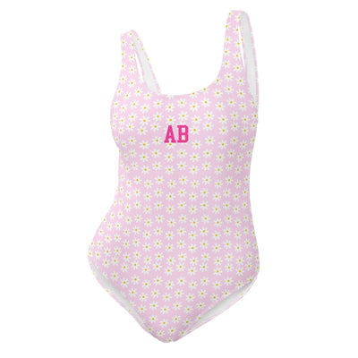 Initialed 'Daisy Pattern' One-Piece Swimsuit - United Monograms