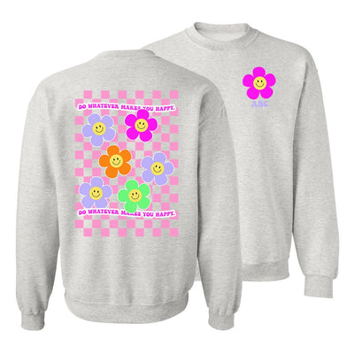 Initialed 'Do Whatever Makes You Happy' Front & Back Sweatshirt - United Monograms