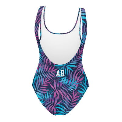 Initialed 'Electric Jungle' One-Piece Swimsuit - United Monograms