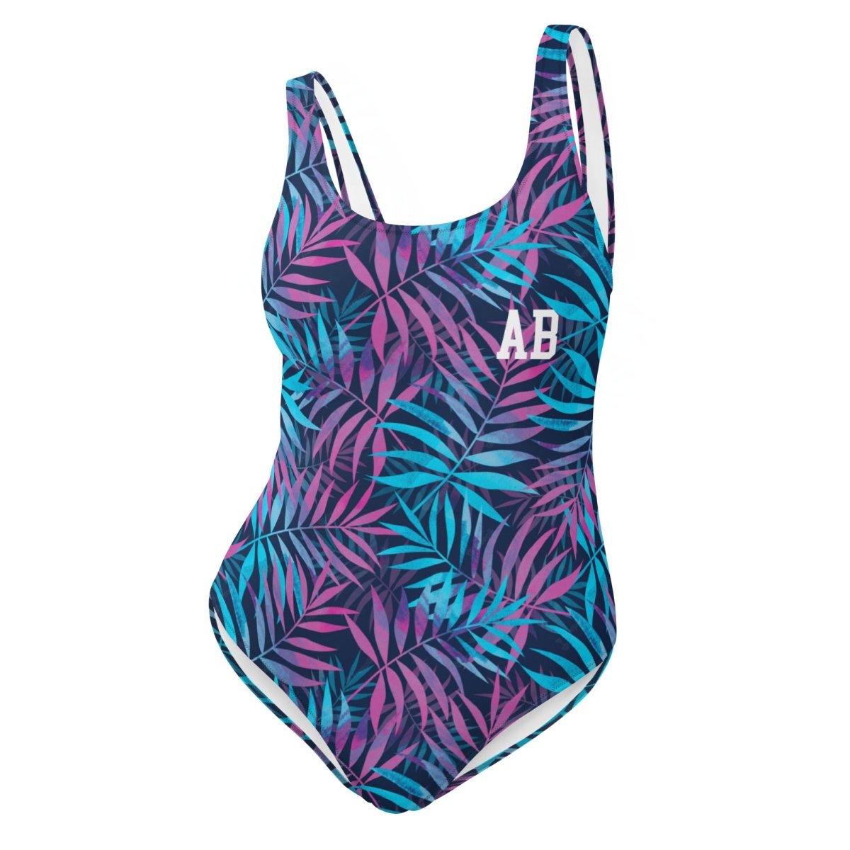 Initialed 'Electric Jungle' One-Piece Swimsuit - United Monograms