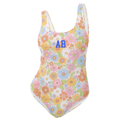 Initialed 'Flower Power' One-Piece Swimsuit - United Monograms