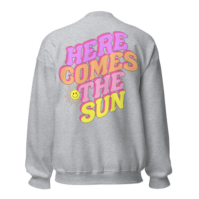 Initialed 'Here Comes The 'Sun' Front & Back Crewneck Sweatshirt - United Monograms