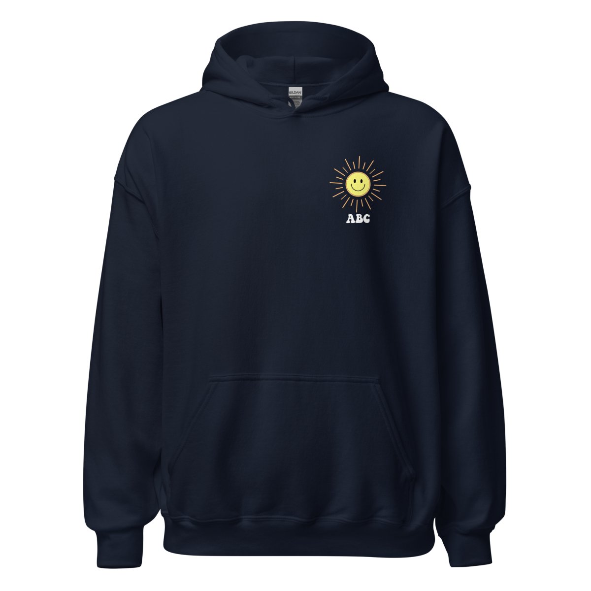 Initialed 'Here Comes The Sun' Front & Back Hoodie - United Monograms