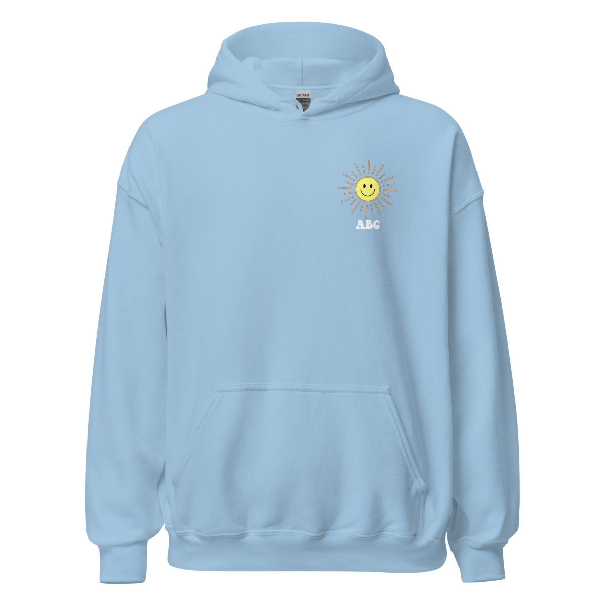 Initialed 'Here Comes The Sun' Front & Back Hoodie - United Monograms