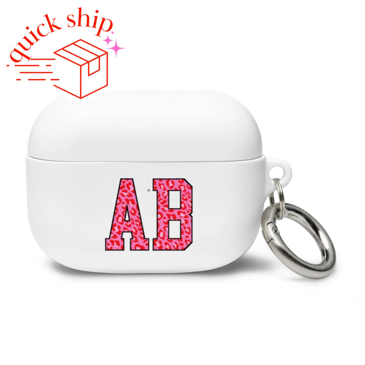 Initialed Leopard Print AirPods Case - United Monograms