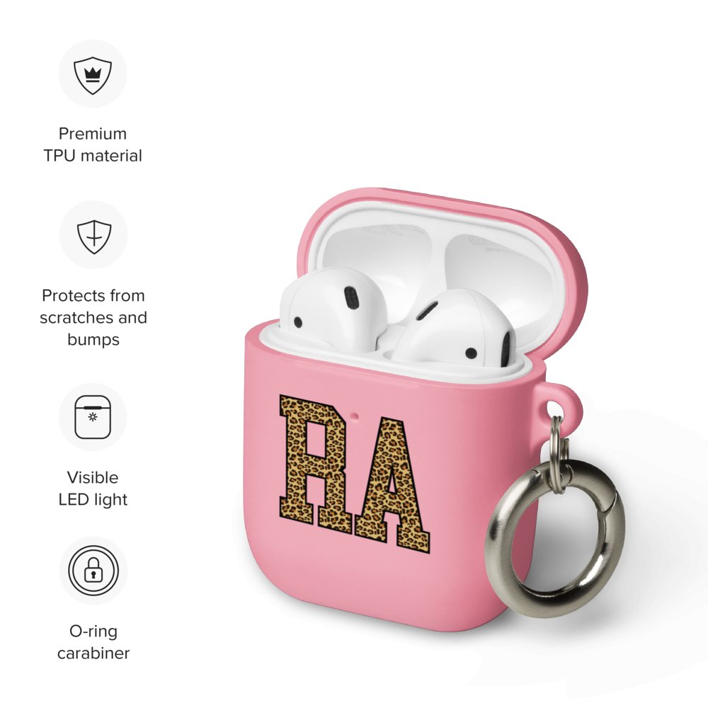 Initialed Leopard Print AirPods Case - United Monograms