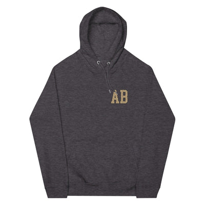 Initialed 'Leopard Print' Raglan Hoodie - United Monograms