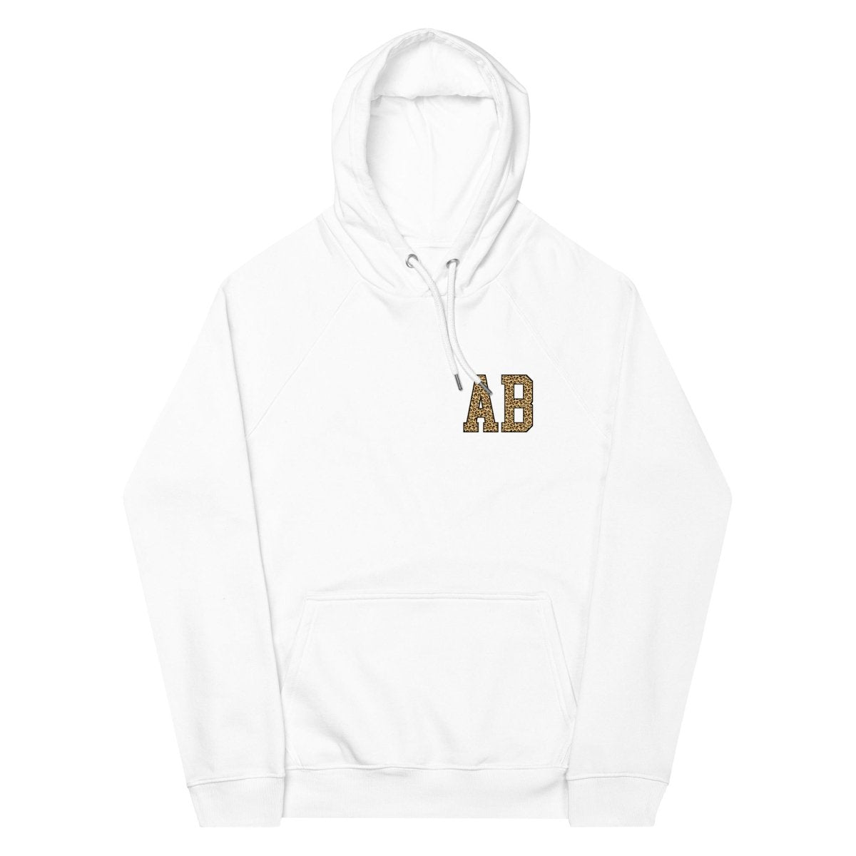 Initialed 'Leopard Print' Raglan Hoodie - United Monograms