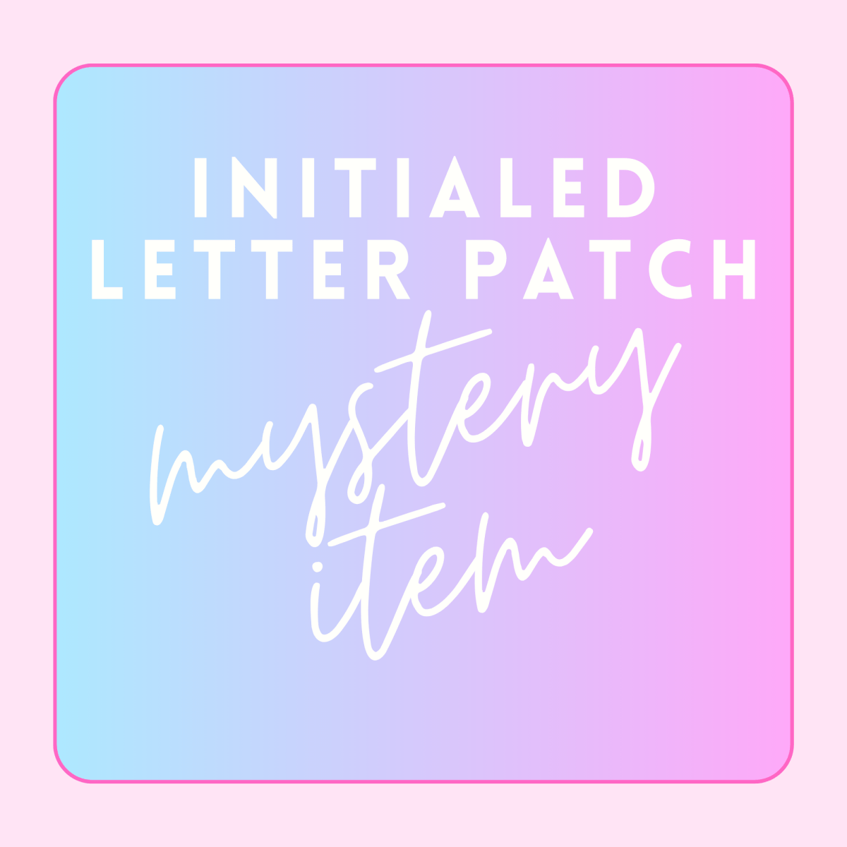 Initialed Letter Patch Mystery Top - United Monograms