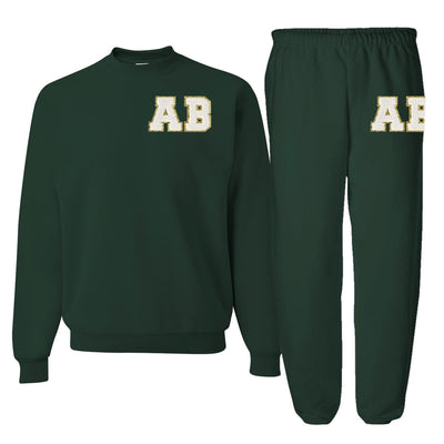 Initialed Letter Patch Sweat Set - United Monograms