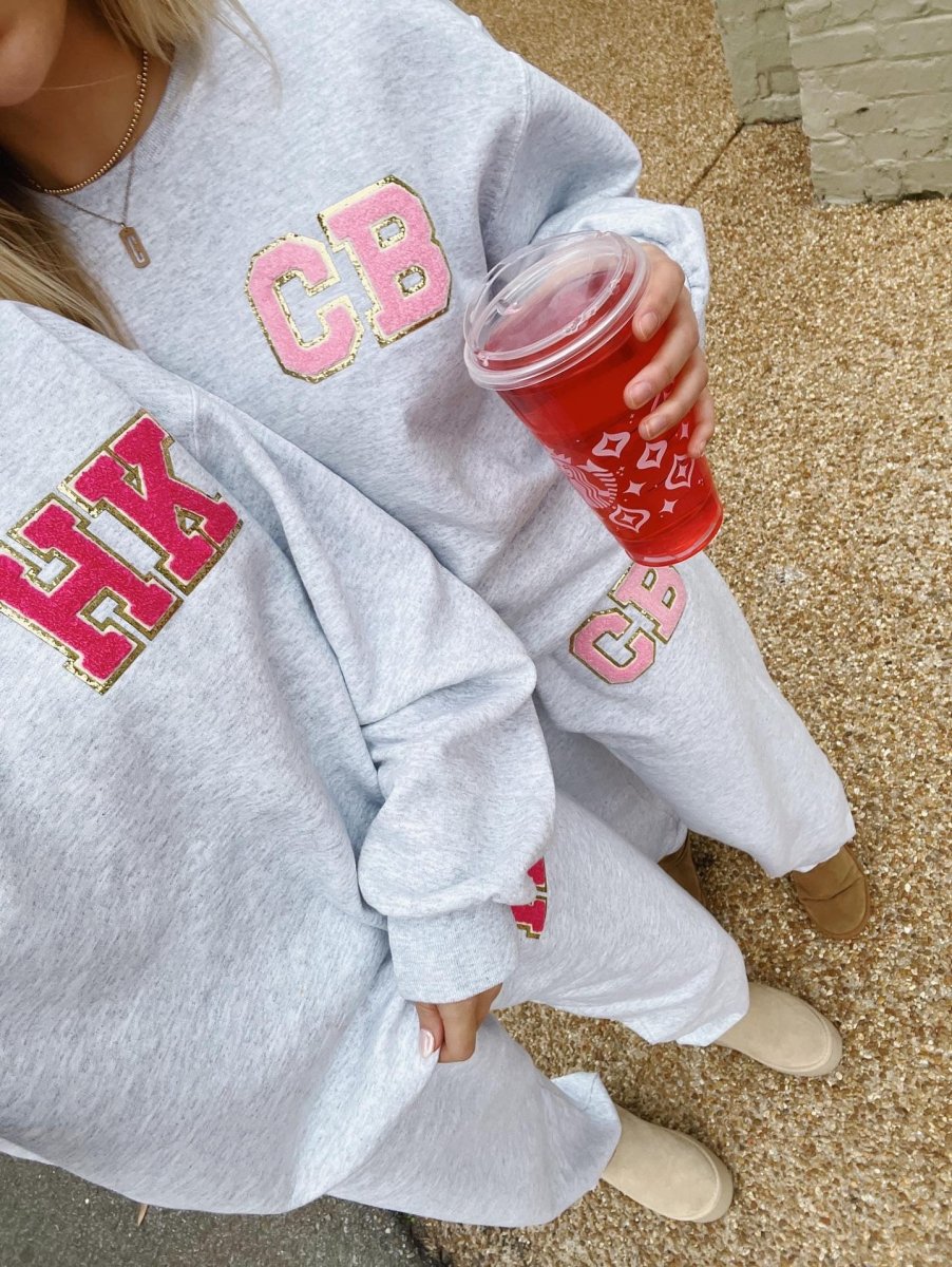 Initialed Letter Patch Sweat Set – United Monograms