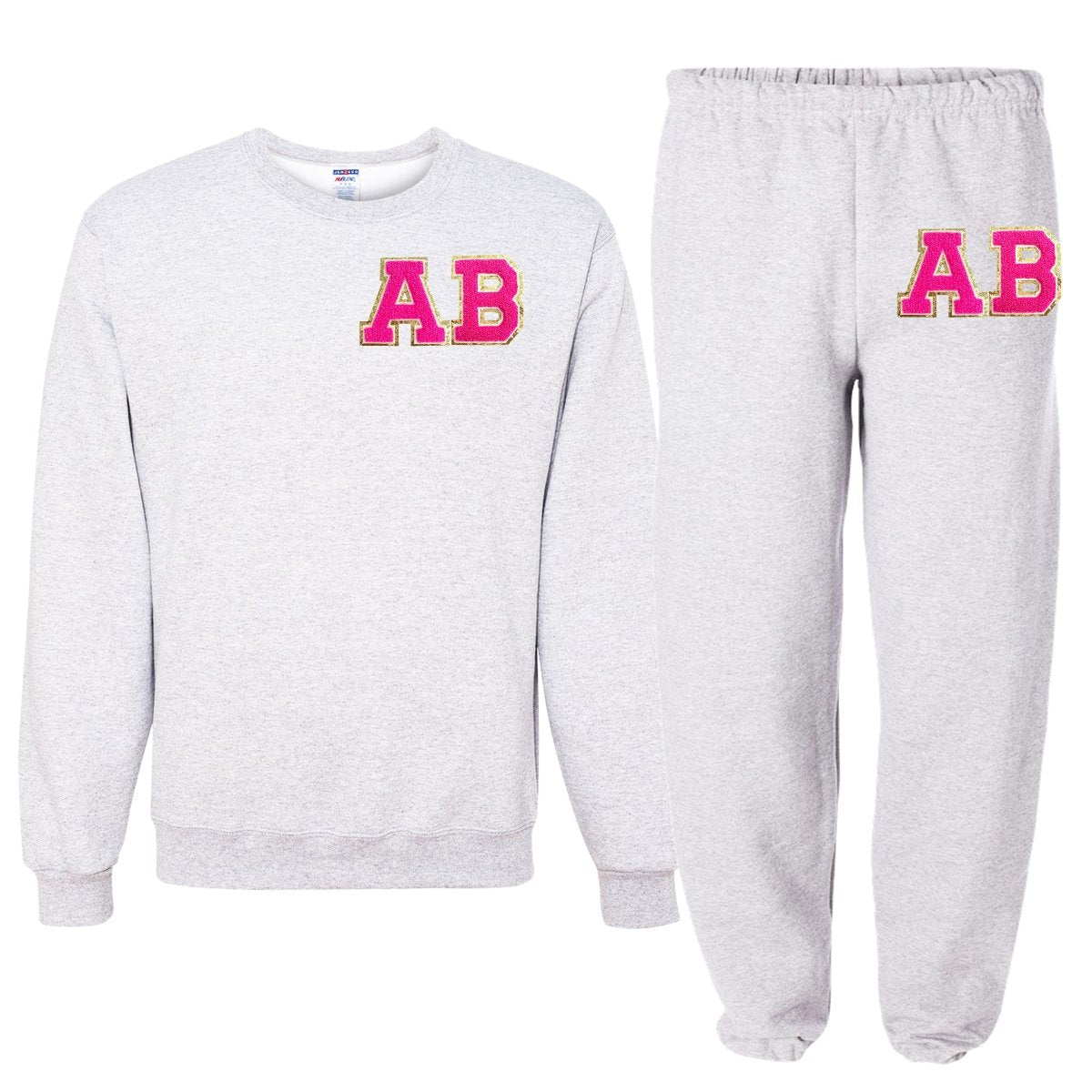 Initialed Letter Patch Sweat Set - United Monograms