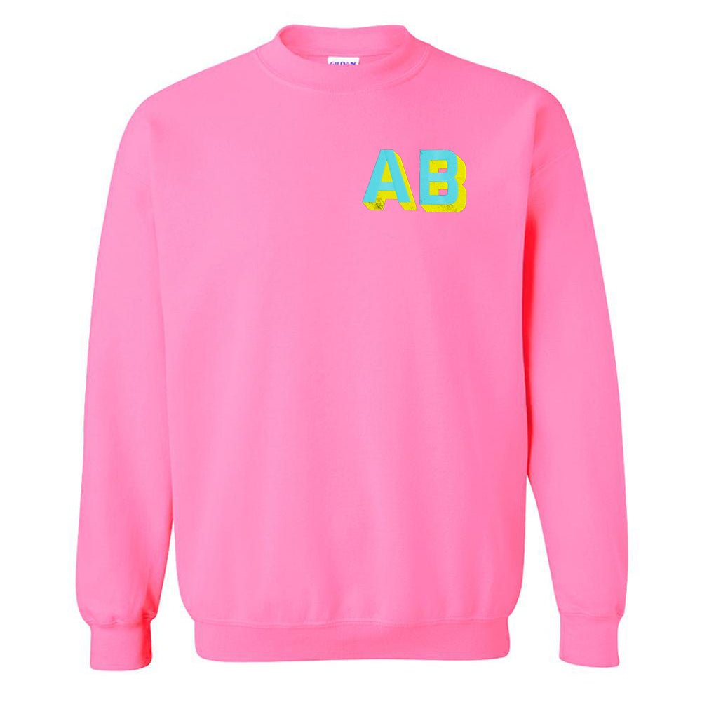 Neon pink crewneck hotsell