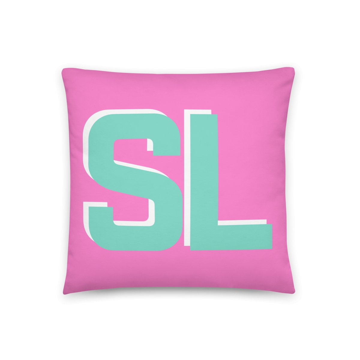 Initialed Shadow Block Pillow Case + Pillow - United Monograms