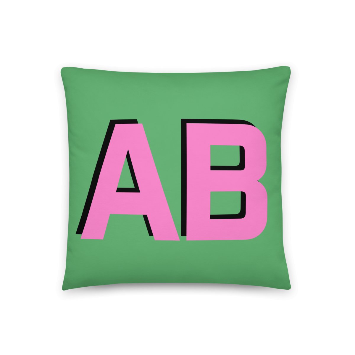 Initialed Shadow Block Pillow Case + Pillow - United Monograms