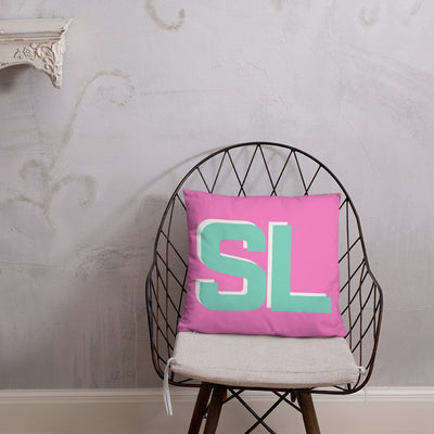 Initialed Shadow Block Pillow Case + Pillow - United Monograms