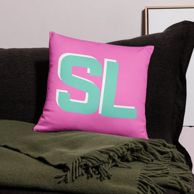 Initialed Shadow Block Pillow Case + Pillow - United Monograms