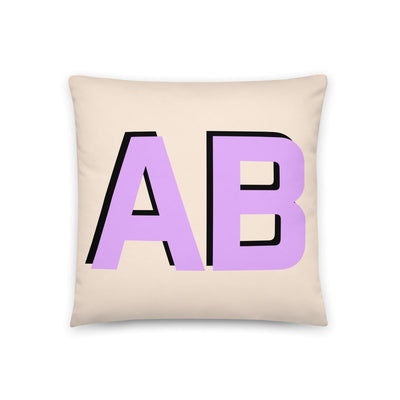 Initialed Shadow Block Pillow Case + Pillow - United Monograms