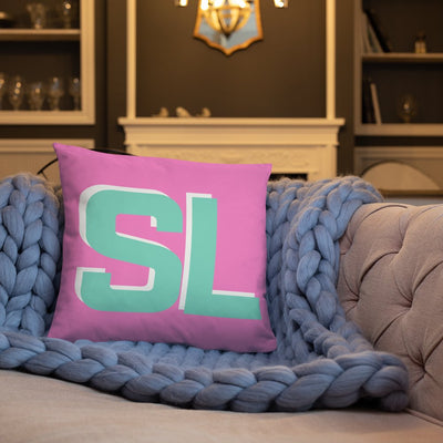 Initialed Shadow Block Pillow Case + Pillow - United Monograms