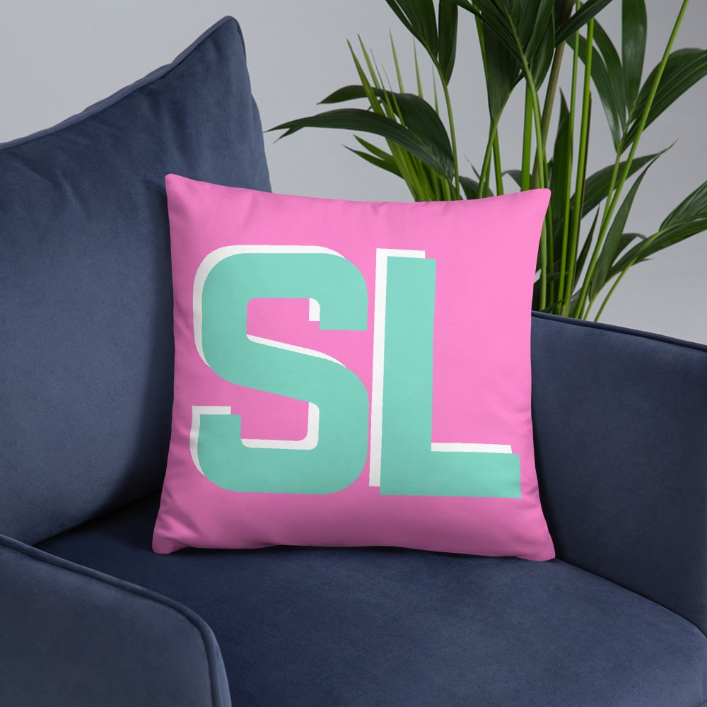 Initialed Shadow Block Pillow Case + Pillow - United Monograms