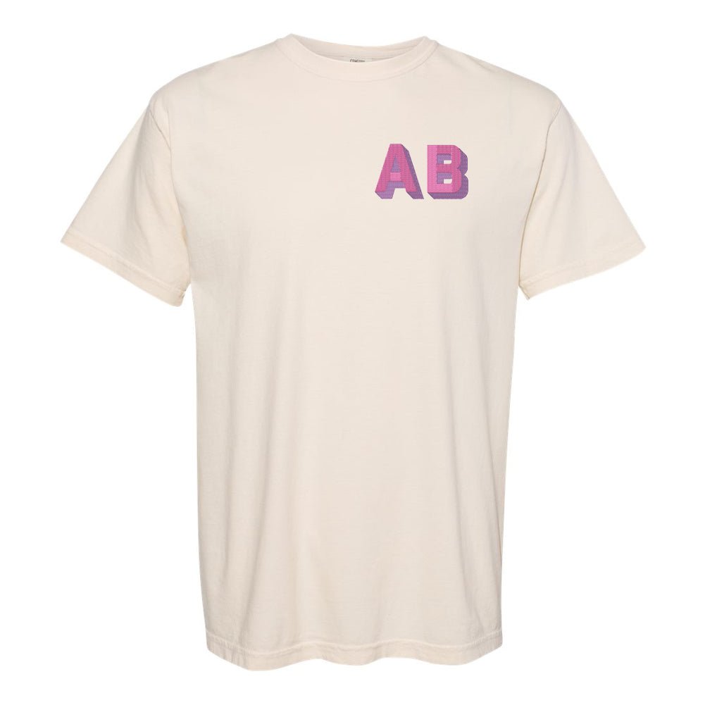 Initialed Shadow Block T-Shirt - United Monograms