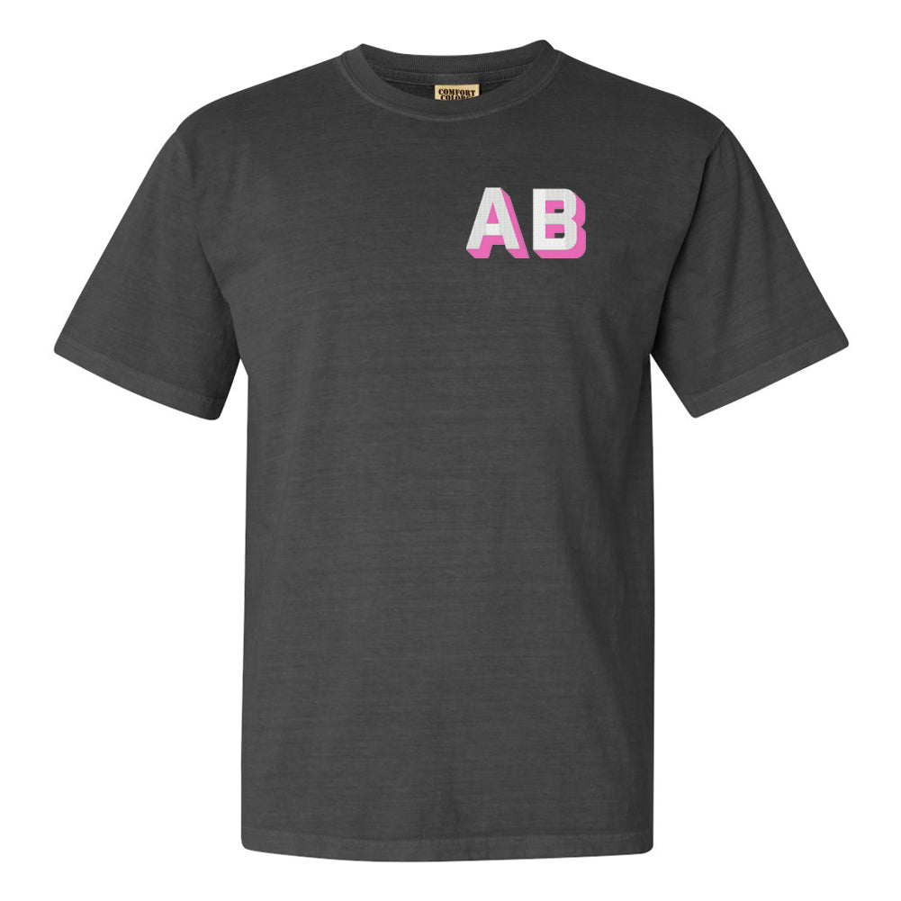 Initialed Shadow Block T-Shirt - United Monograms