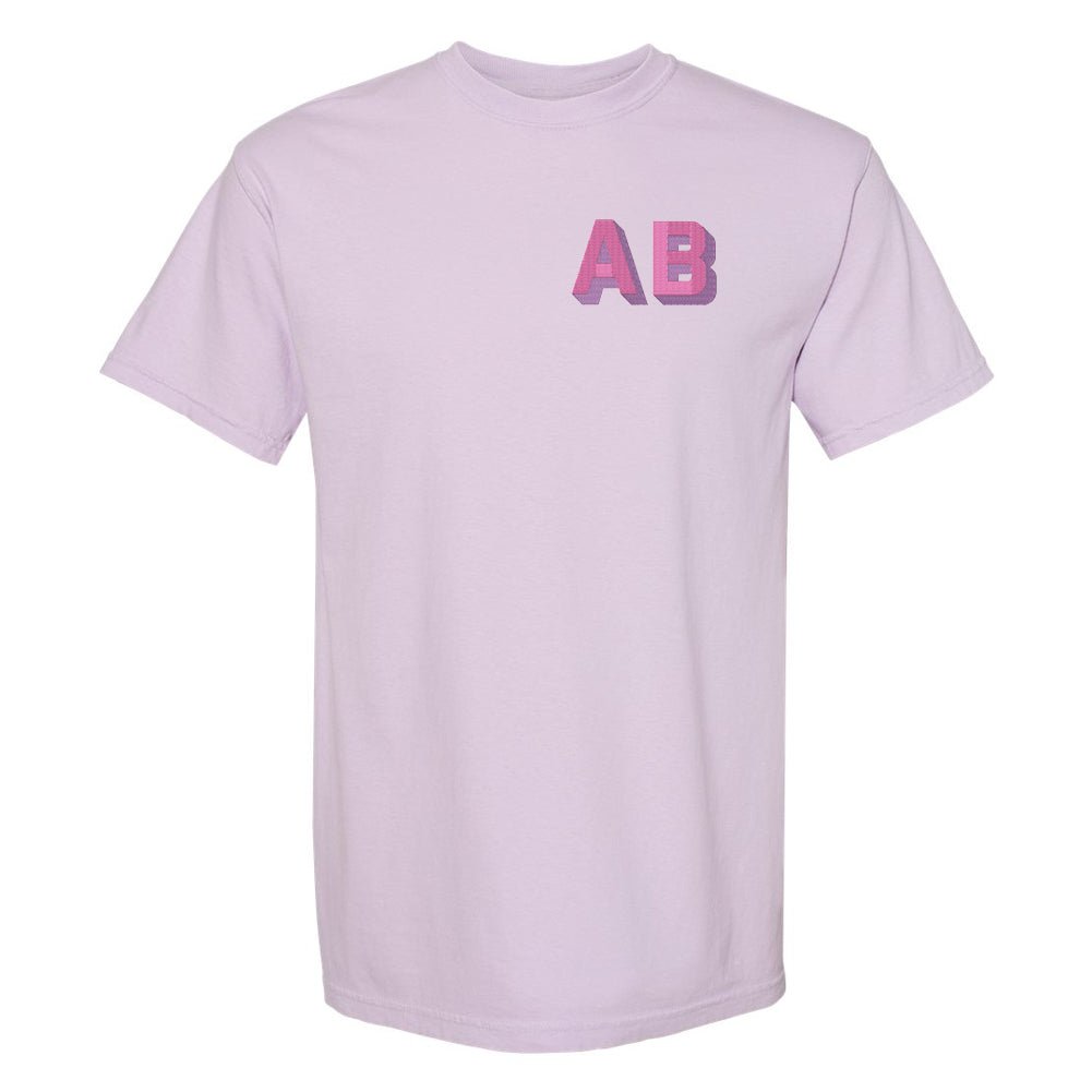 Initialed Shadow Block T-Shirt - United Monograms