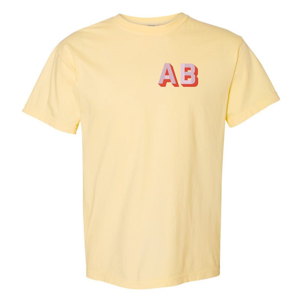 Initialed Shadow Block T-Shirt - United Monograms