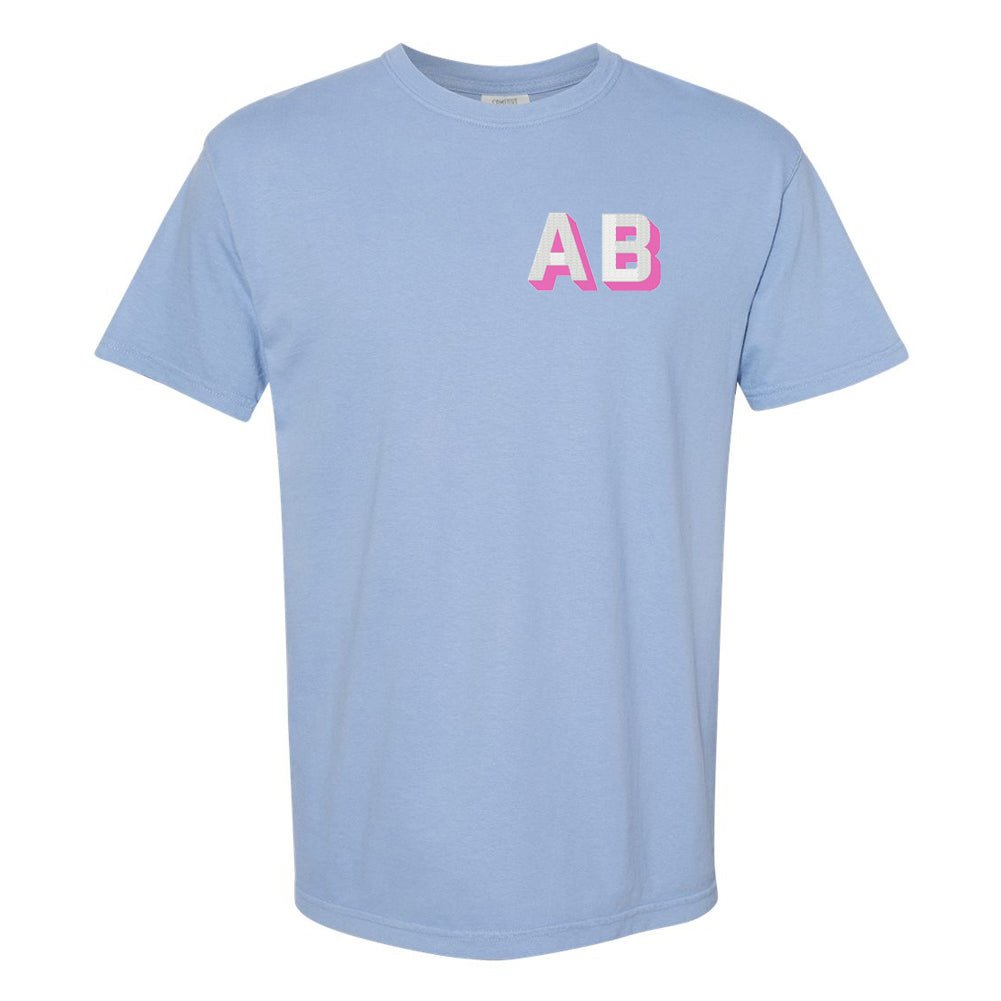 Initialed Shadow Block T-Shirt - United Monograms