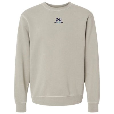 Initialed 'Tiny Bow' Cozy Crew - United Monograms